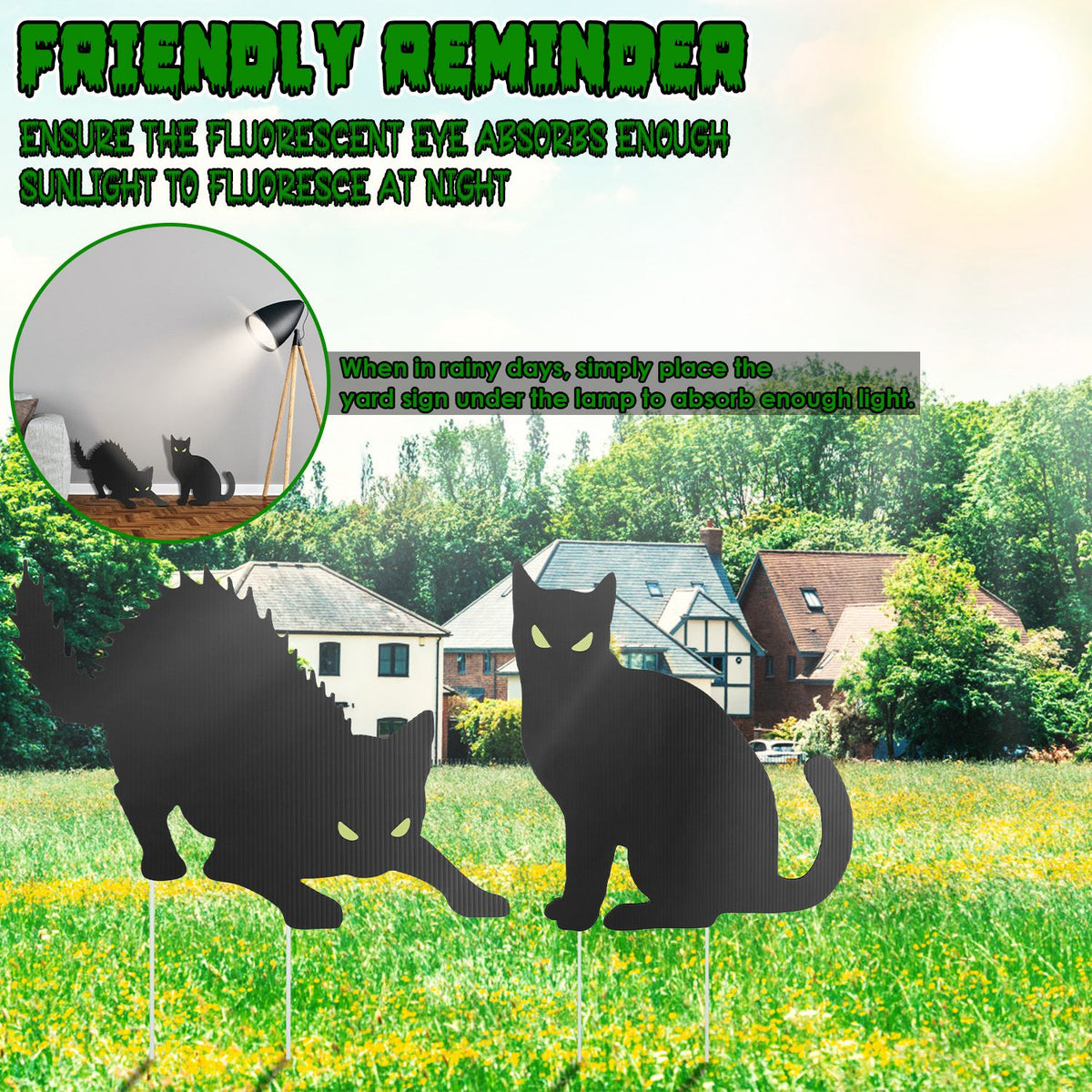 Glow-in-the-Dark Halloween Yard Signs - view 6