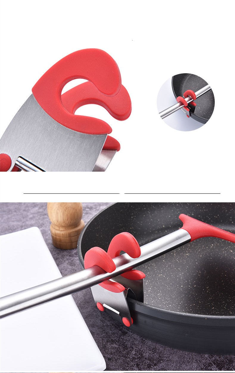 Clip-On Spoon Rest for Pot Edge - view 4