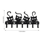 Black Cat Silhouette Metal Wall Hooks - image 3