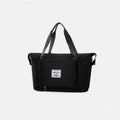 Black foldable travel duffel bag