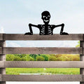 Peeking Skeleton Metal Silhouette Halloween Decor