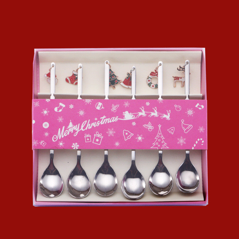 Christmas Dessert Spoons, Gold or Silver - view 15