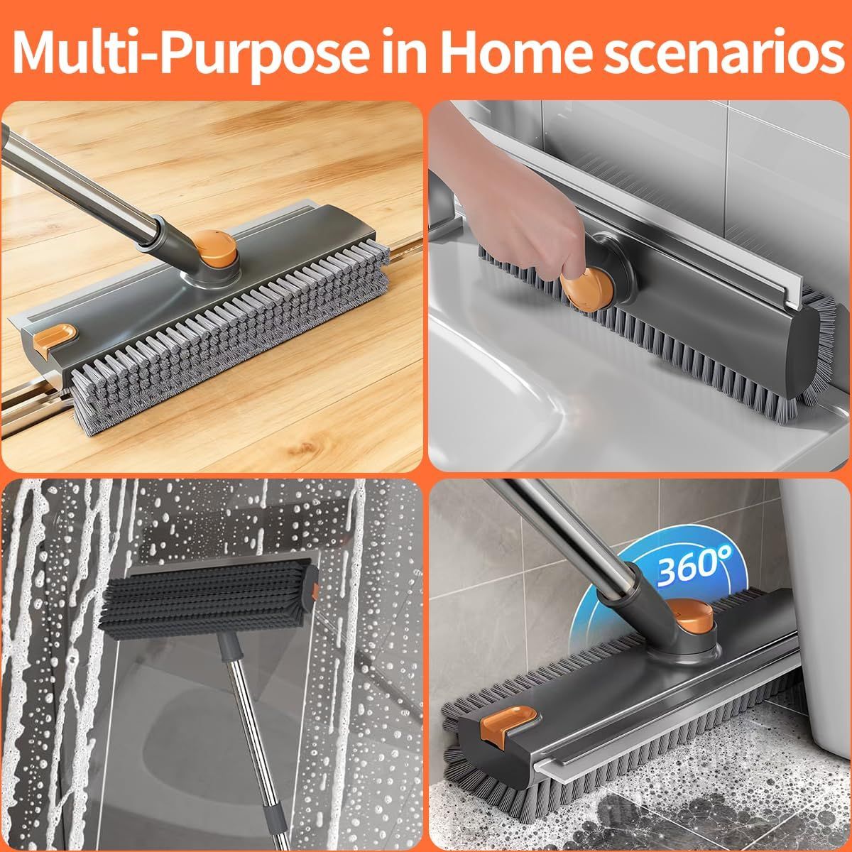 3-in-1 Long-Handle Floor Scrub Brush - image 3