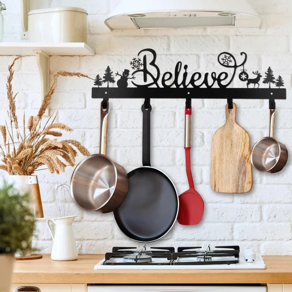 Believe Christmas Metal Stocking Hooks - image 2