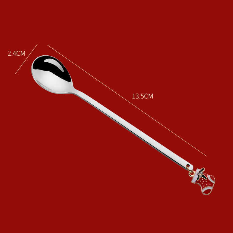 Christmas Dessert Spoons, Gold or Silver - view 10