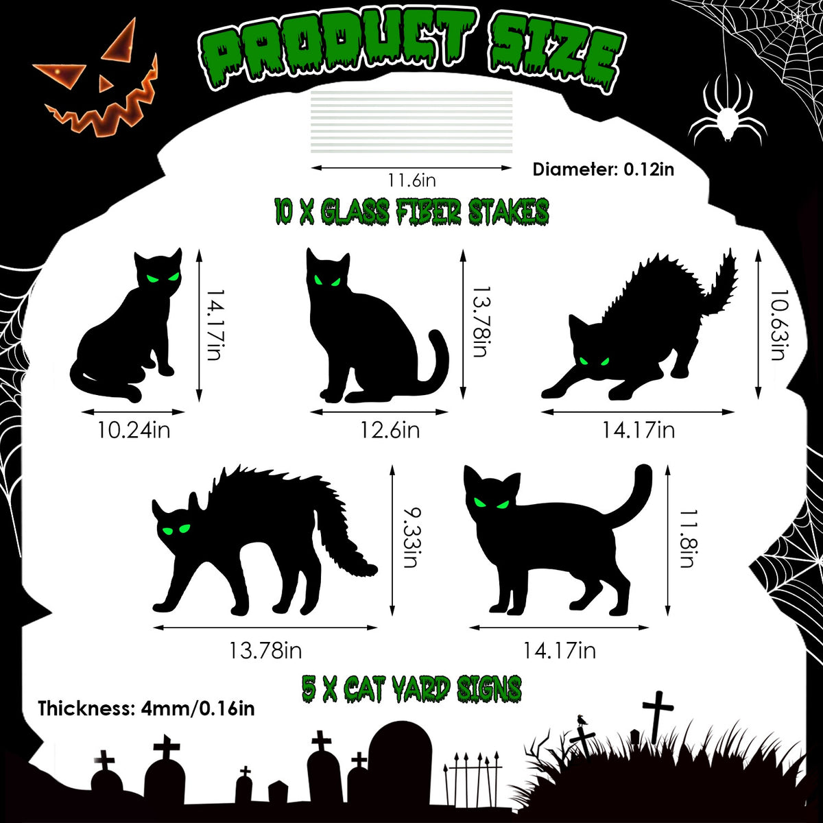 Glow-in-the-Dark Halloween Yard Signs - view 7