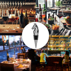 Dark Silver horse head wine stopper shown in bar and restaurant scenes