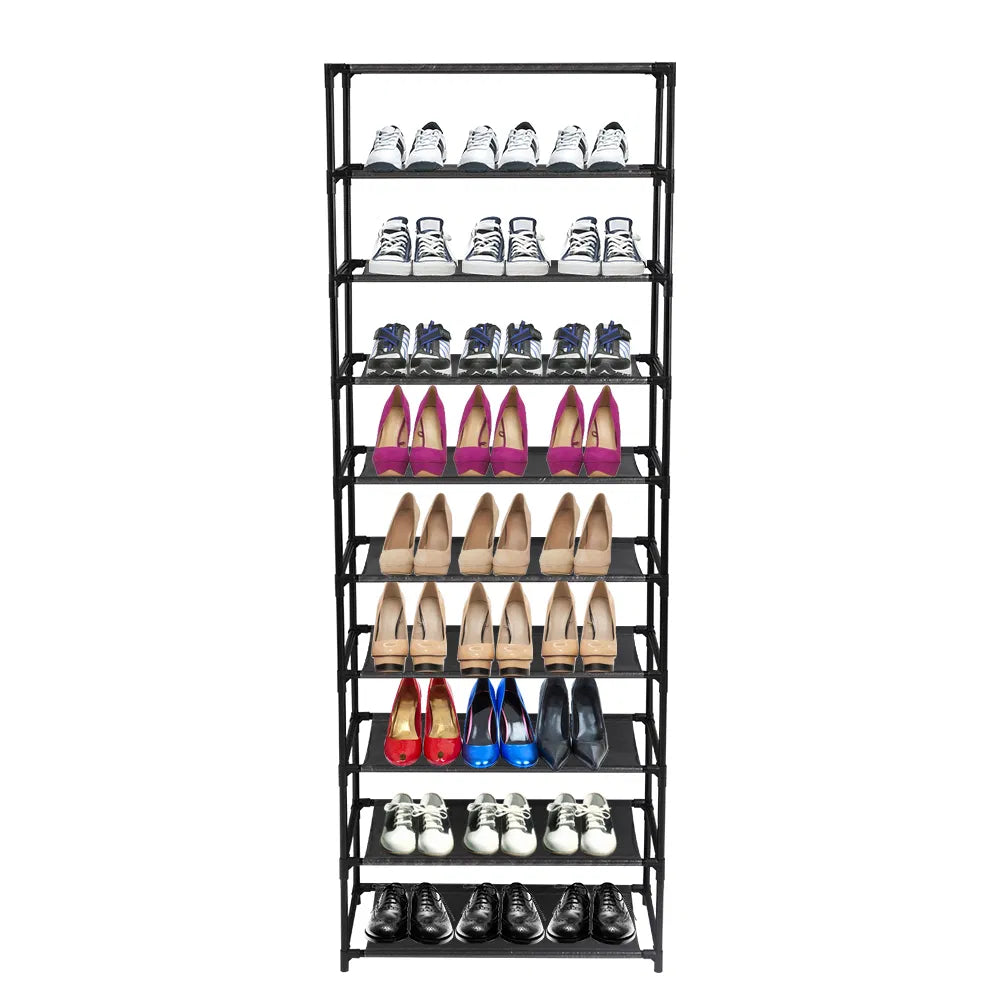 10-Tier Stackable Shoe Rack, Holds About 50 Pairs - view 2