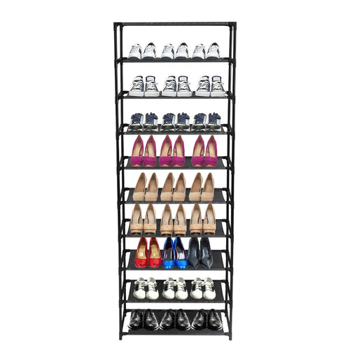 10-Tier Stackable Shoe Rack, Holds About 50 Pairs - view 2