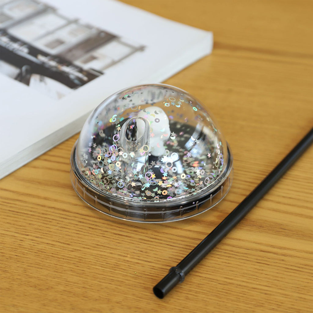 Glitter Astronaut Tumbler with Dome Lid and Straw - view 3