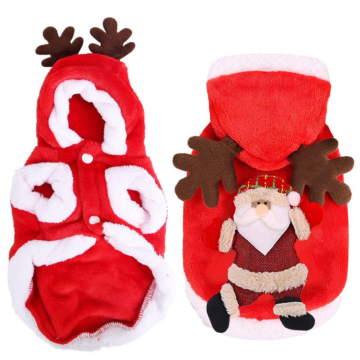 Pet Christmas Costume with Antlers - view 3