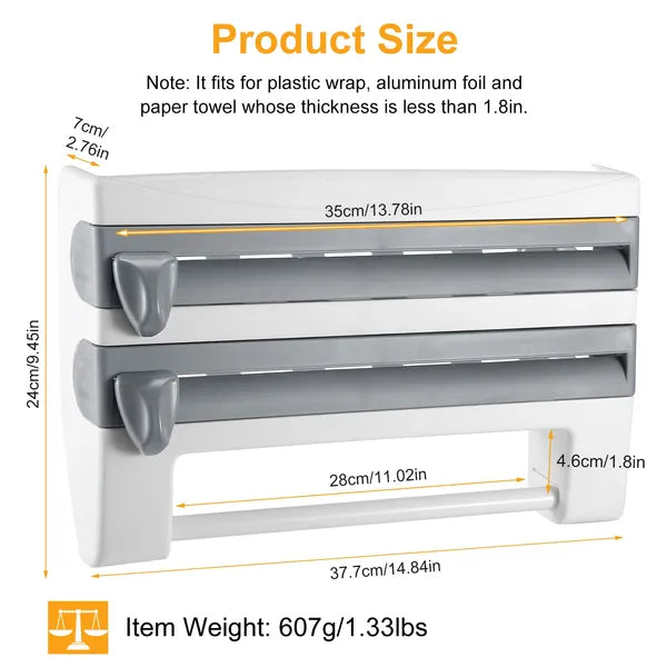 3-in-1 Foil, Wrap and Paper Towel Dispenser - image 3