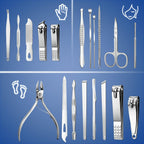 19-Piece Manicure and Pedicure Set, Blue - image 2