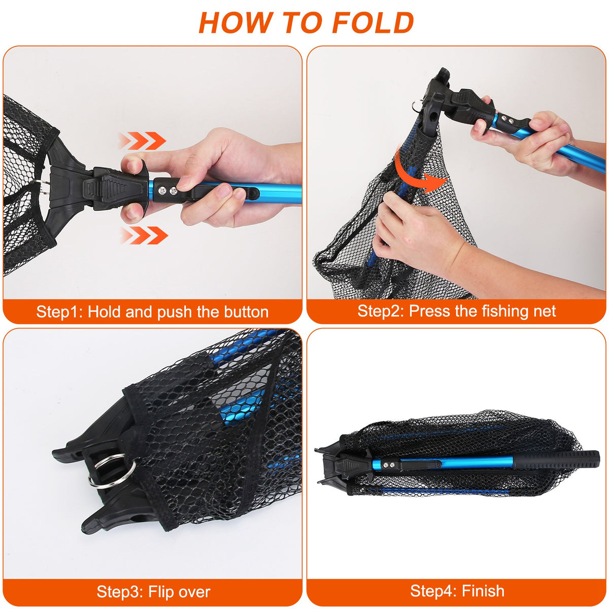 Foldable Fishing Landing Net with Aluminum Alloy Rod and EVA Handle - image 6