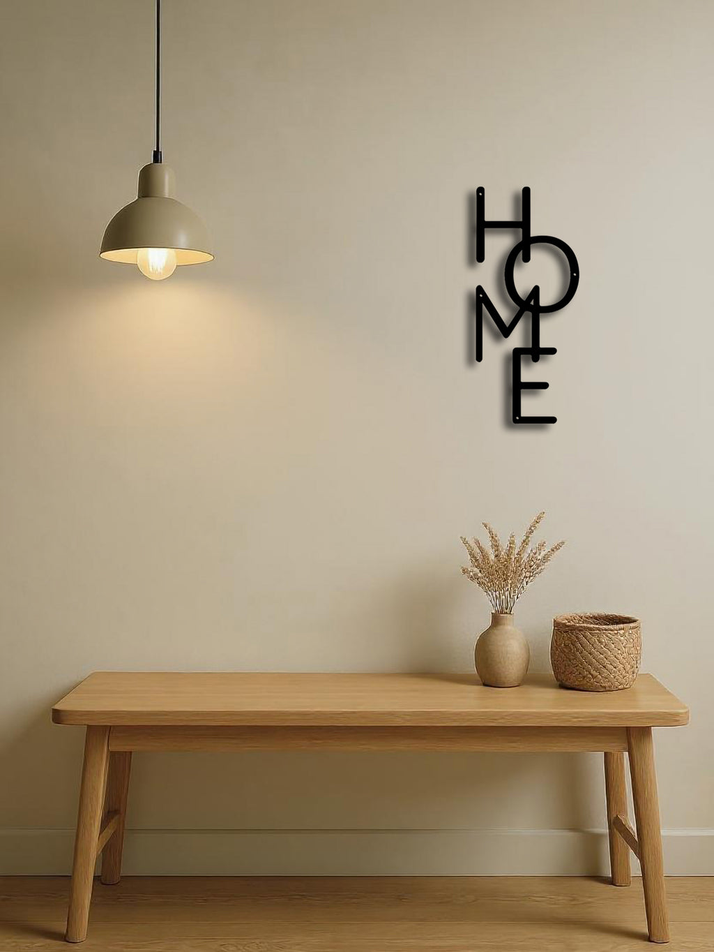 HOME sign in living room