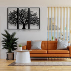 3-Piece Tree of Life Metal Wall Art, Black Iron Wall Decor - image 5