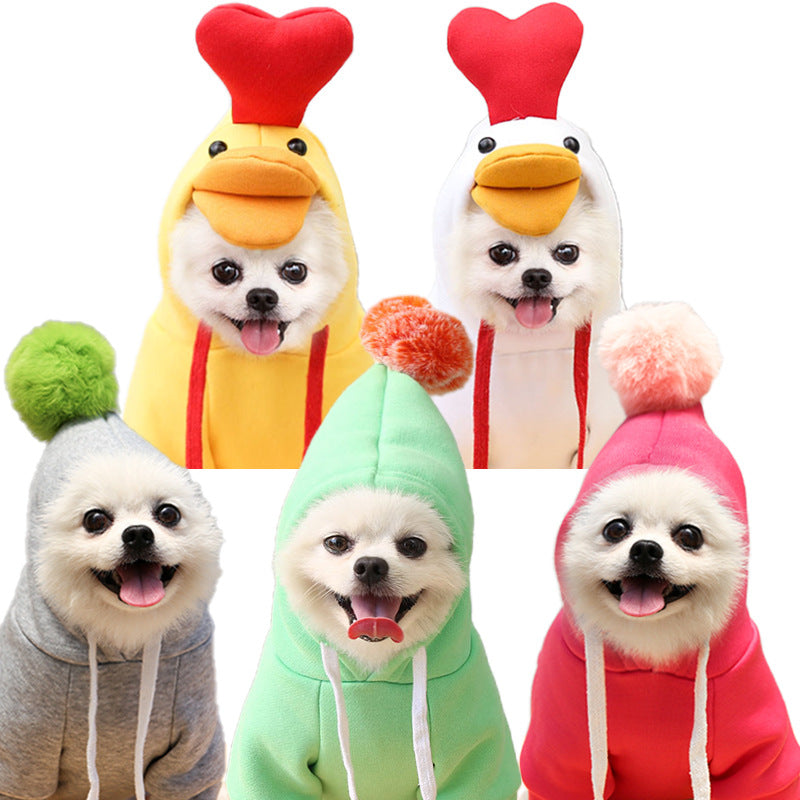 Fleece Dog Hoodie with Fruit Print - view 6