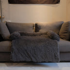 Plush Faux-Fur Dog Bed and Couch Cover - image 3