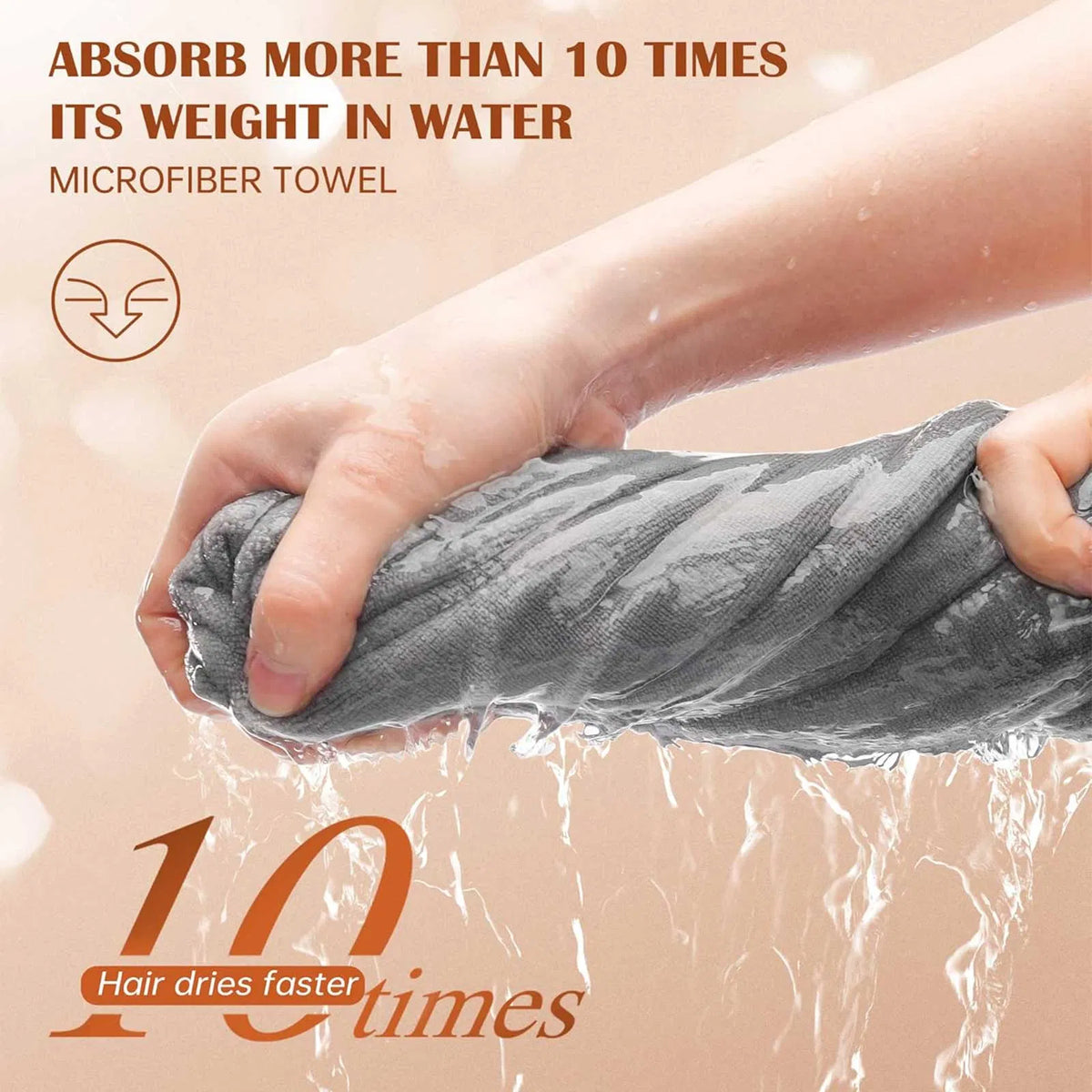 Microfiber Hair Towel Wraps, 3 Pack - image 6