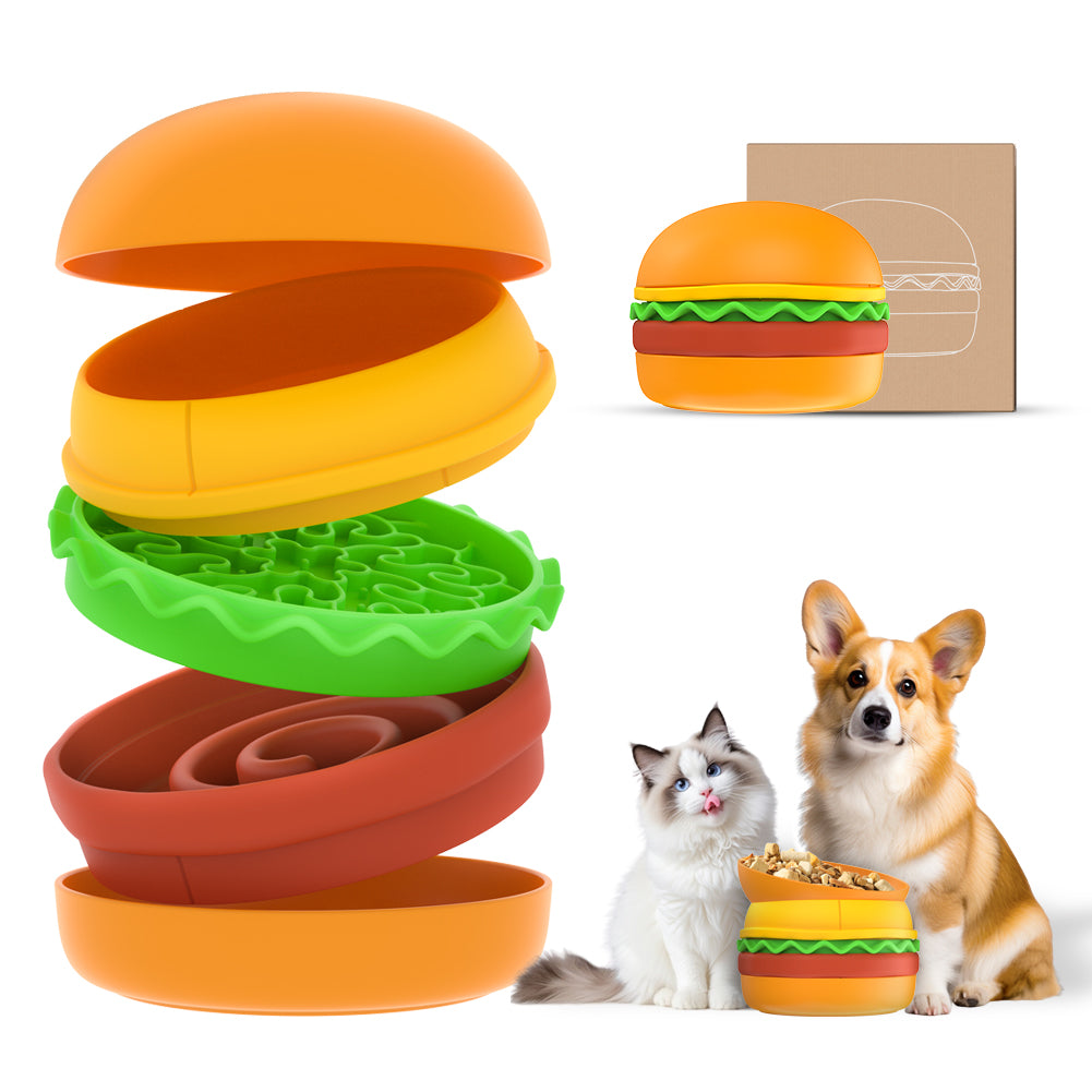 Hamburger pet bowl layers