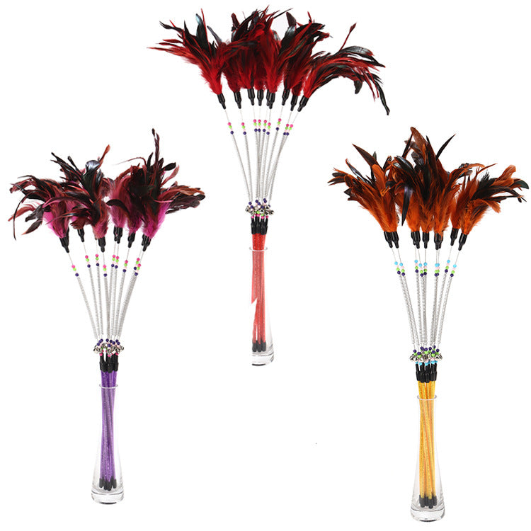 Feather Wand Cat Toy with Bells - view 2