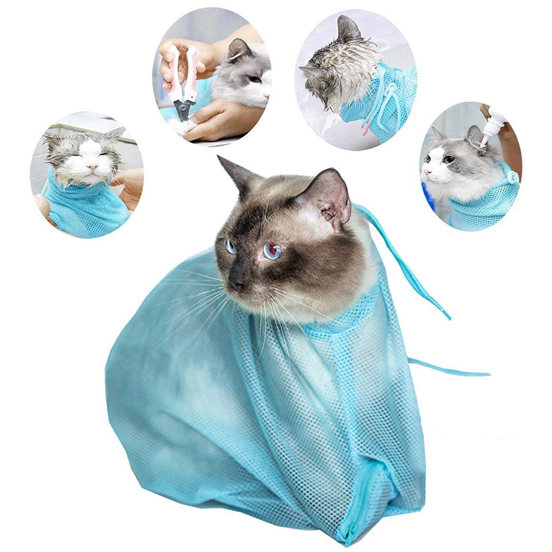 Cat Grooming Bag for Bathing and Nail Trims