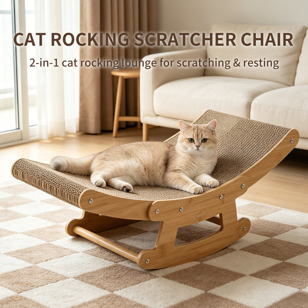 2-in-1 Cat Rocking Scratcher Lounge