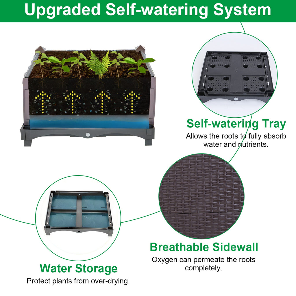 Self-Watering Raised Garden Bed Planter Box - view 6