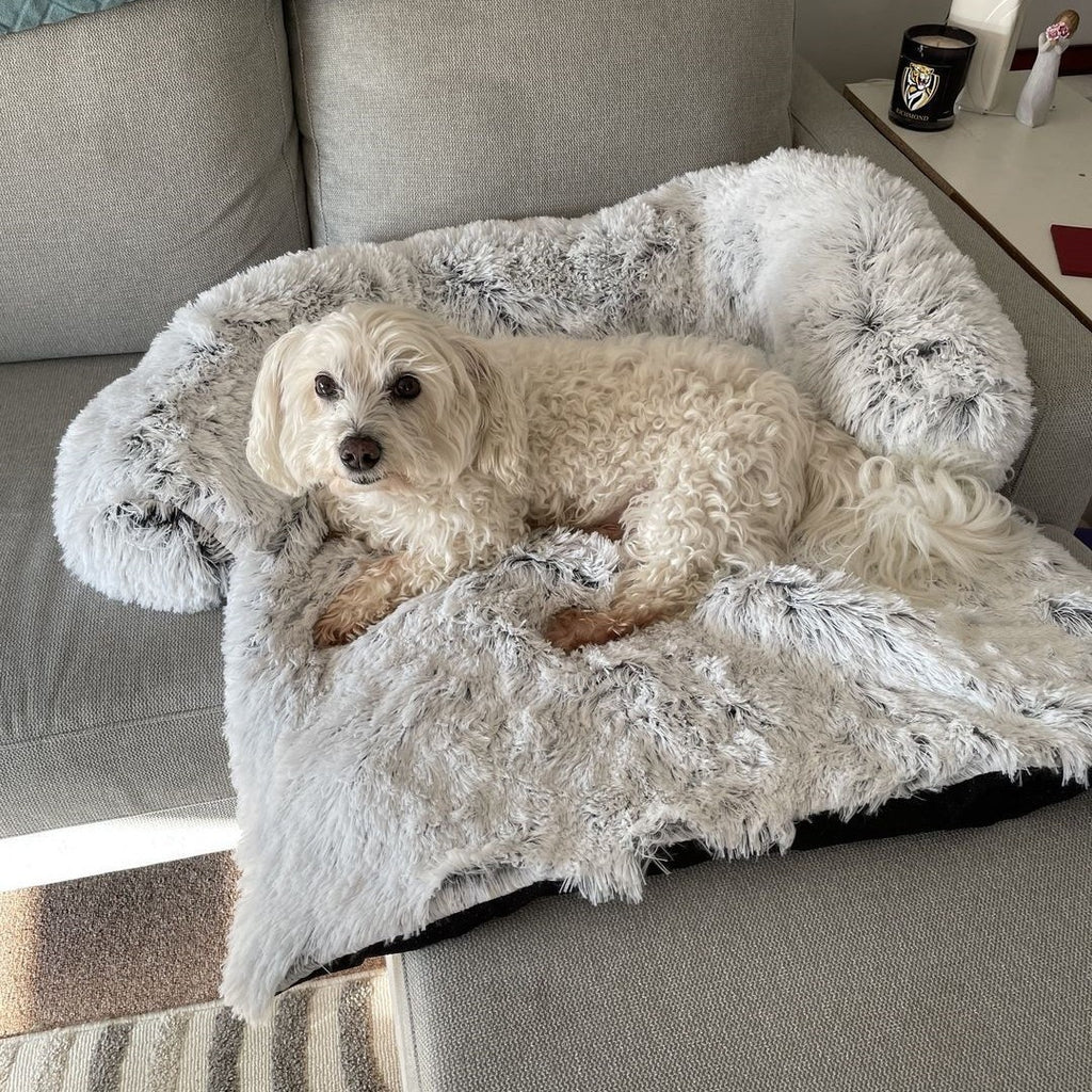 Plush Faux-Fur Dog Bed and Couch Cover - image 5