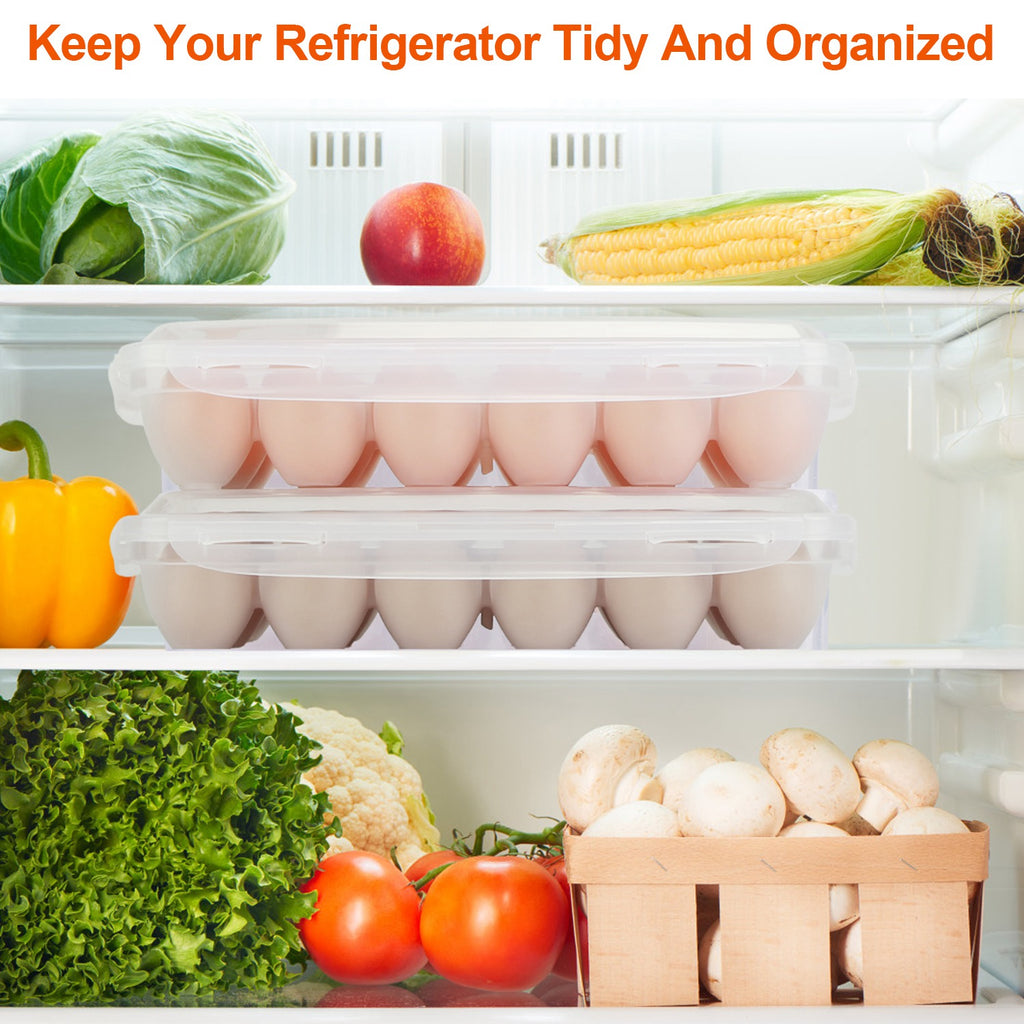 Stackable Clear Egg Holder for Refrigerator - image 8