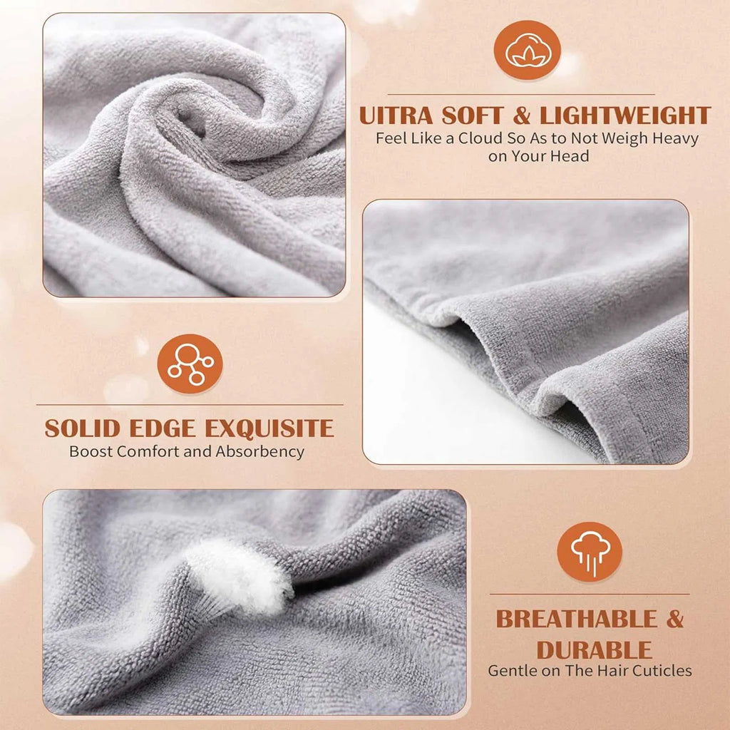 Microfiber Hair Towel Wraps, 3 Pack - image 7