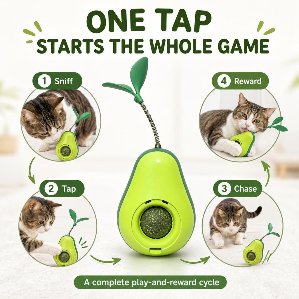 Avocado Wobble Cat Toy with Catnip - view 5