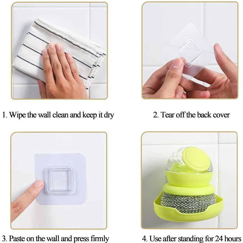 Soap-Dispensing Dish Scrubber with Stainless Steel Ball - view 9