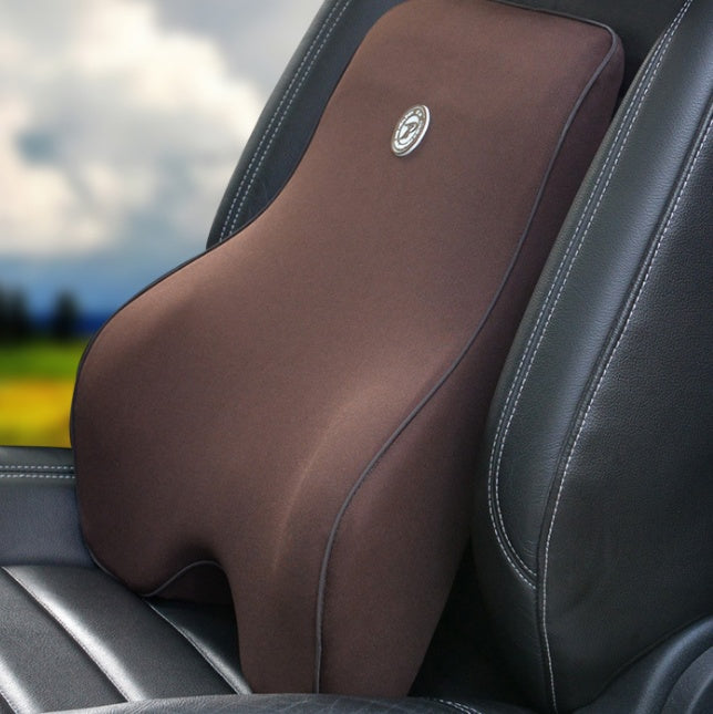 Coffee car seat back support on a car seat