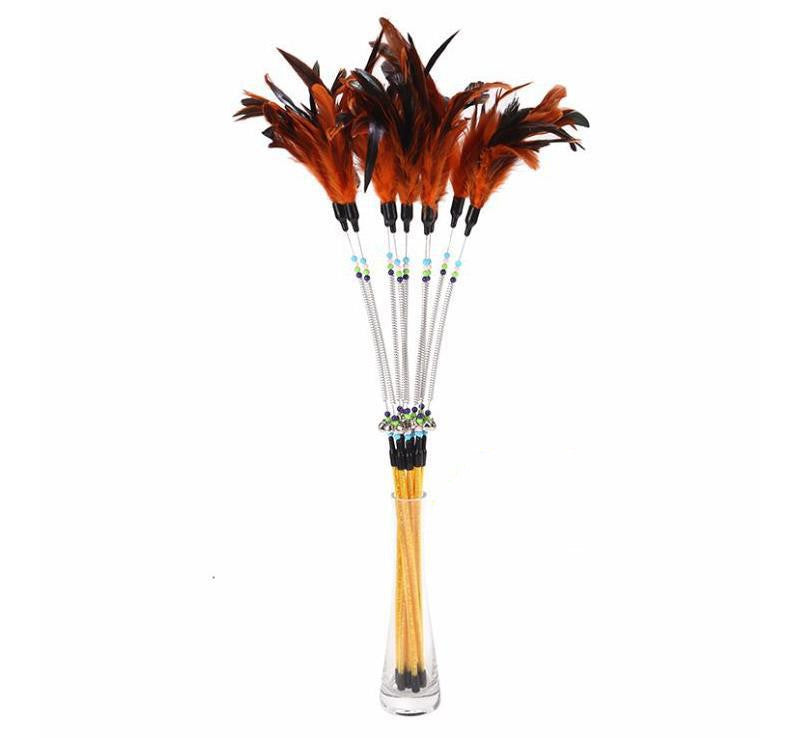 Feather Wand Cat Toy with Bells - view 5