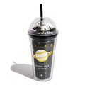 Glitter Astronaut Tumbler with Dome Lid and Straw