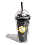 Glitter Astronaut Tumbler with Dome Lid and Straw