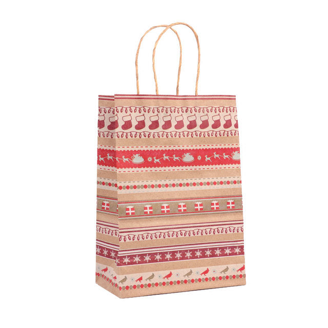 Kraft Christmas Gift Bags with Handles - view 4