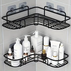 Black Metal Corner Shower Shelf - image 6