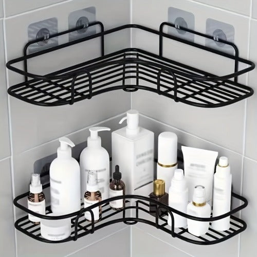Black Metal Corner Shower Shelf - image 6