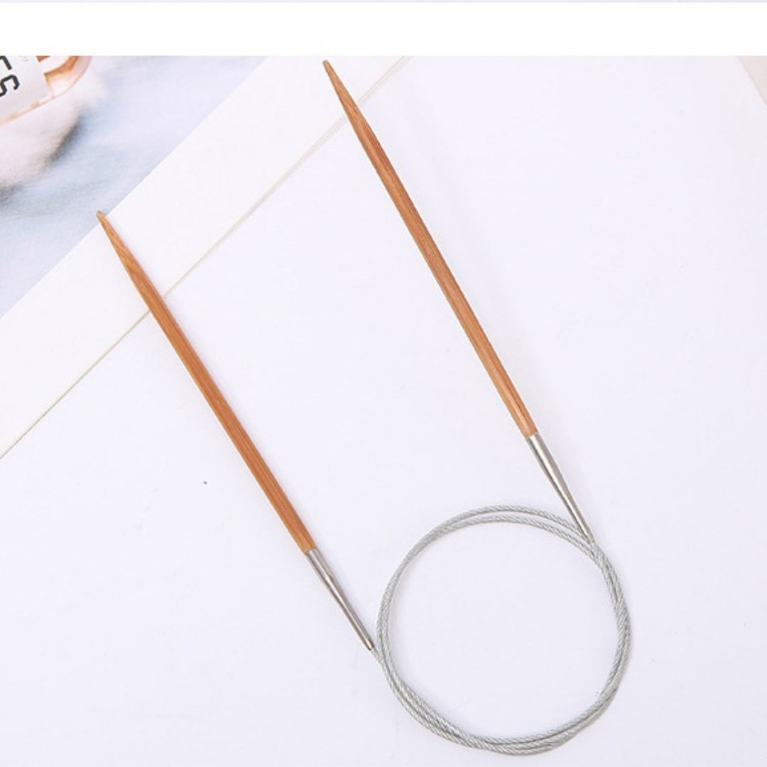 Bamboo Circular Knitting Needles with Steel Cable - view 6