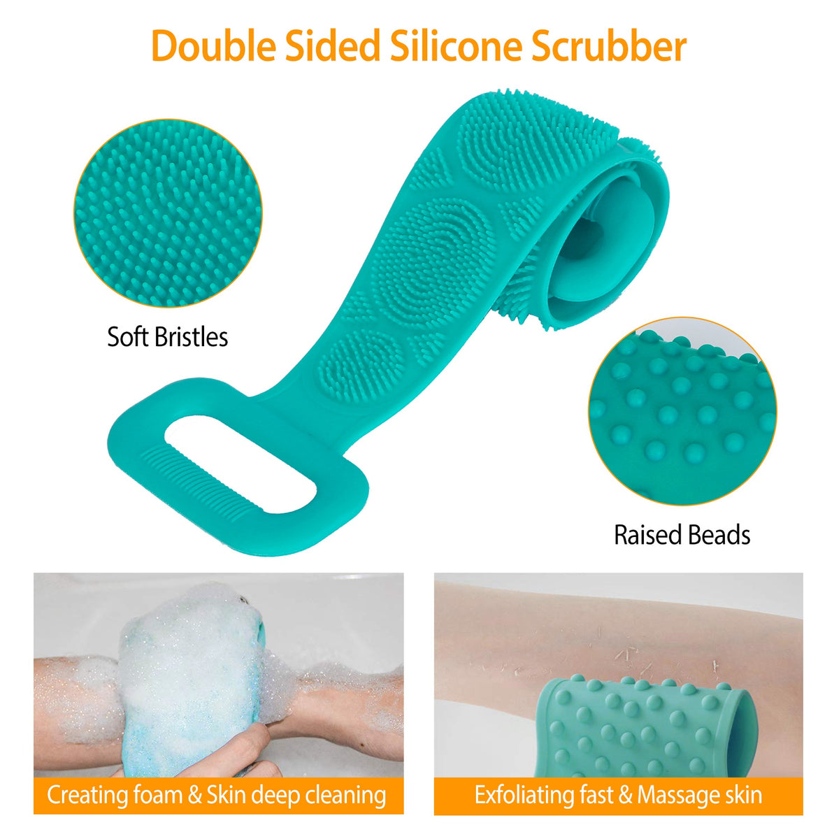 Silicone Back Scrubber Strap - view 4