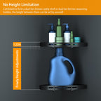 Black Aluminum Corner Shower Caddy Set - image 9