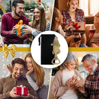 Bass fish bottle opener velvet bag shown in gift-giving scenes