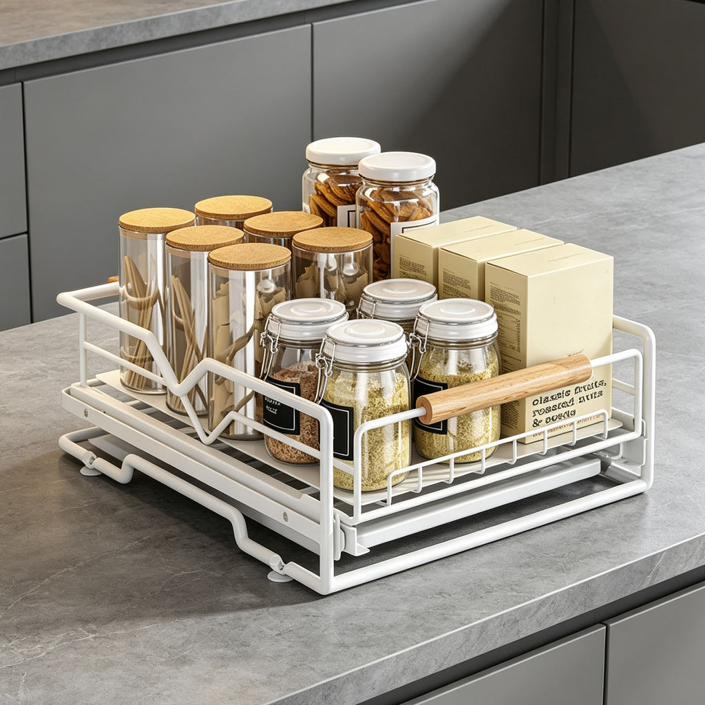 Under-Sink Pull-Out Organizer with Drip Tray - view 2