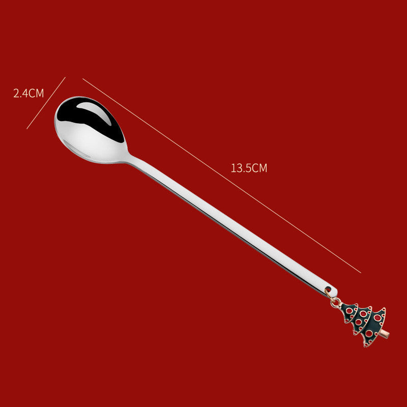 Christmas Dessert Spoons, Gold or Silver - view 13
