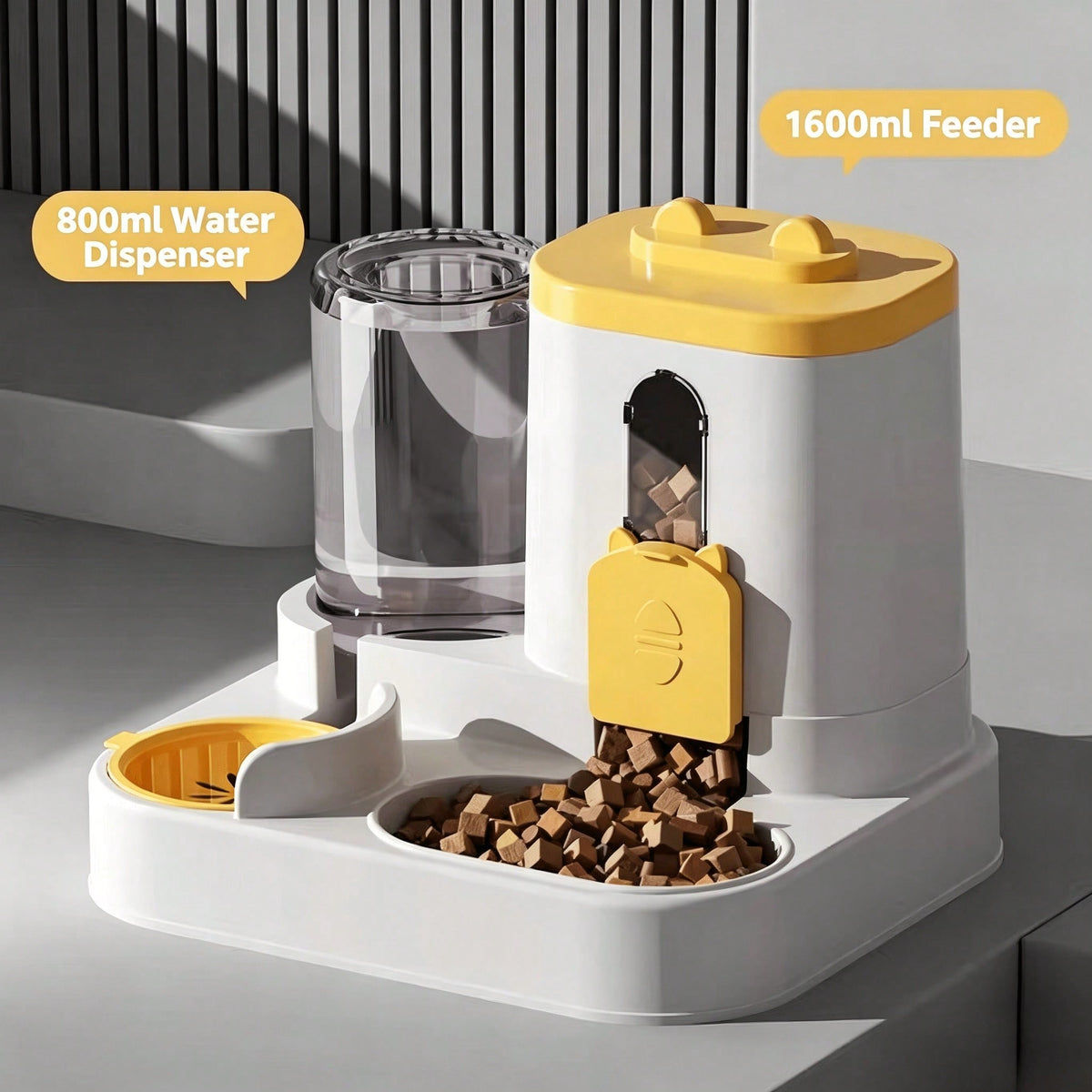 Cat-Shaped Gravity Pet Feeder and Water Dispenser - image 8