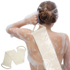 Stretch Back Scrubber Towel, Bamboo Fiber Bath Cloth - image 1