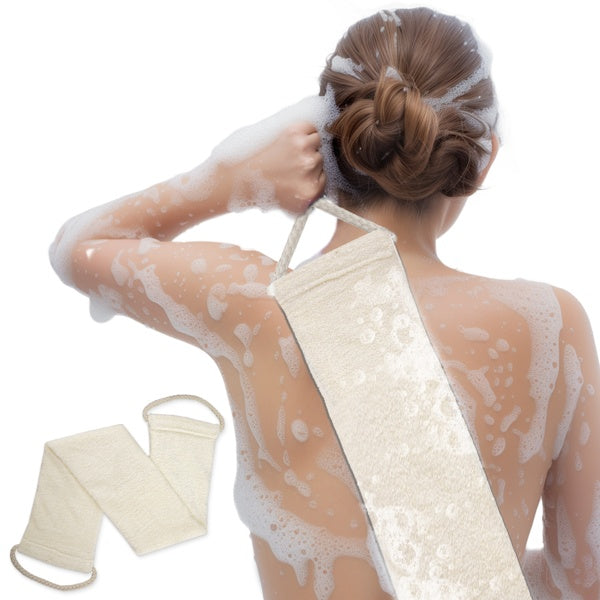 Stretch Back Scrubber Towel, Bamboo Fiber Bath Cloth - image 1