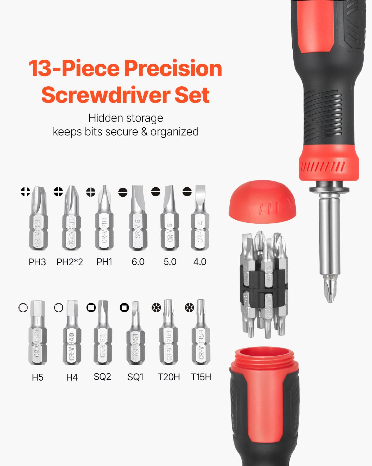 13-in-1 Magnetic Mini Nut Driver and Bit Set - view 2